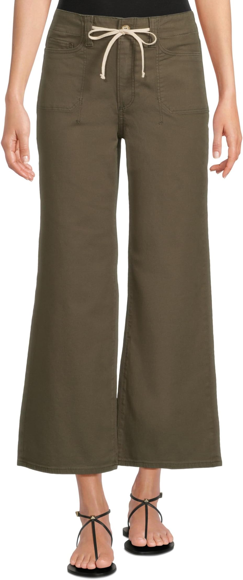 

Джинсы Paige Ari With Waistband Tie And Stitch Thru Pockets In Vintage Forester Green, цвет Vintage Forester Green