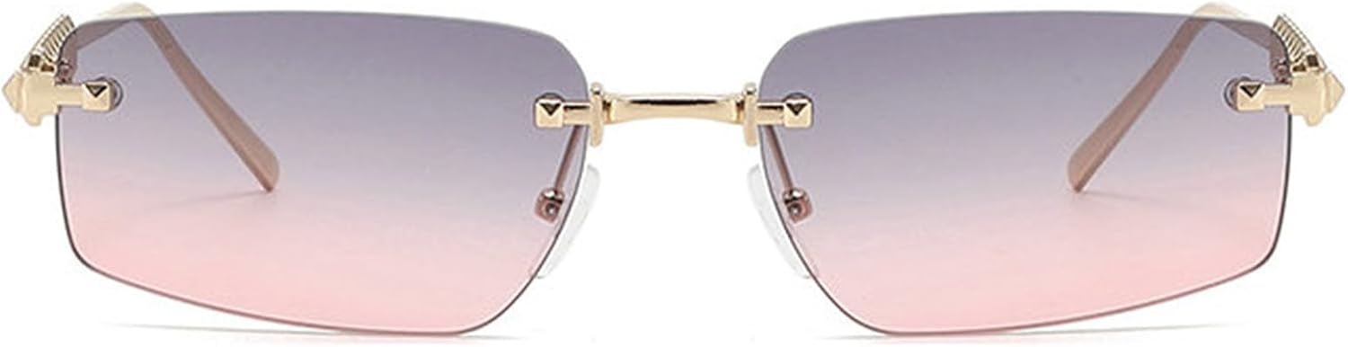 

Солнцезащитные очки без оправы, металлические, прямоугольные, для женщин и мужчин, винтажные, панк, роскошные, для активного отдыха и вождения, популярные солнцезащитные очки UV400 helena, C4