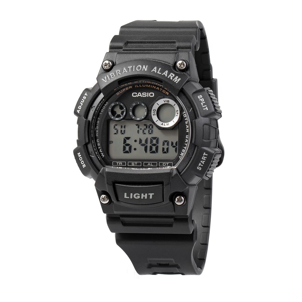 

Черные силиконовые часы Casio