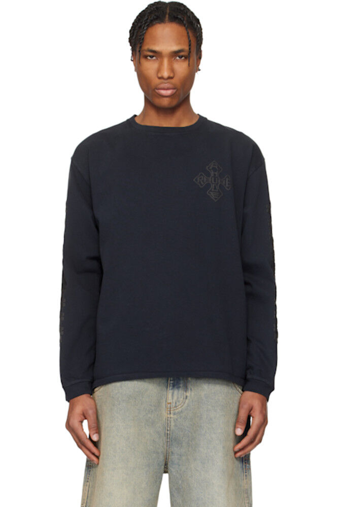 

Черная футболка Cross LS Rhude