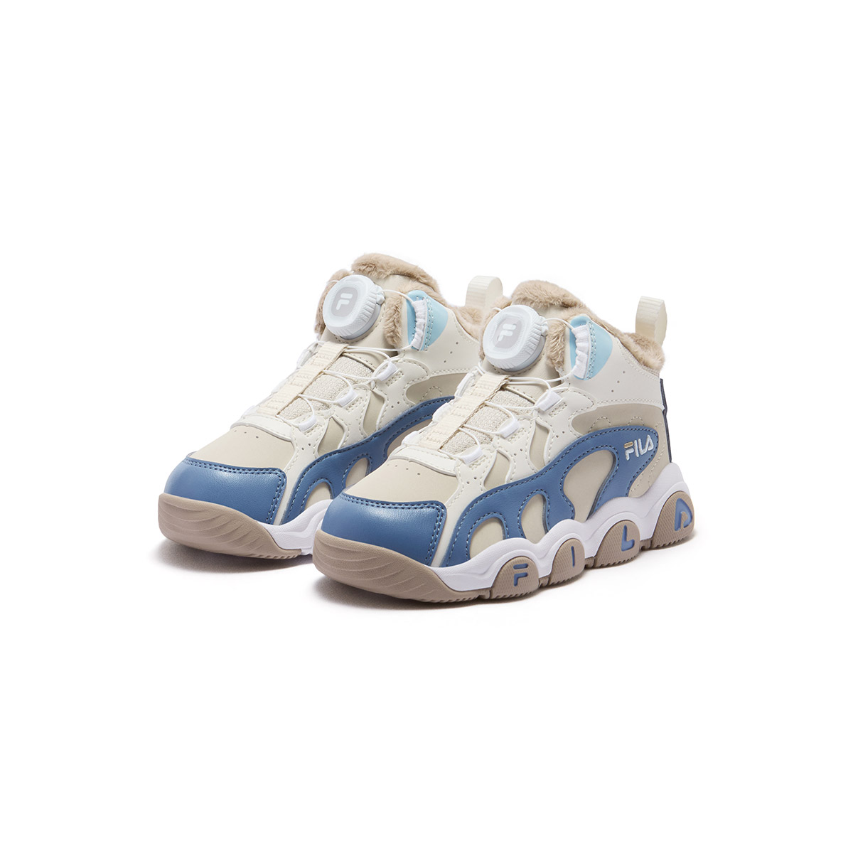 FILA KIDS Детские хлопковые туфли fsw birch tree brown/timeless blue — фото 4