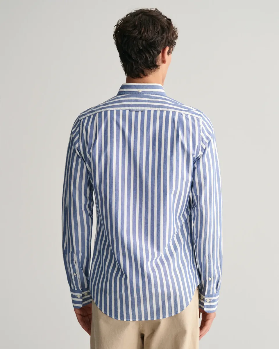 

Рубашка с длинными рукавами "REG WIDE POPLIN STRIPE SHIRT", с широкими полосками Gant, синий