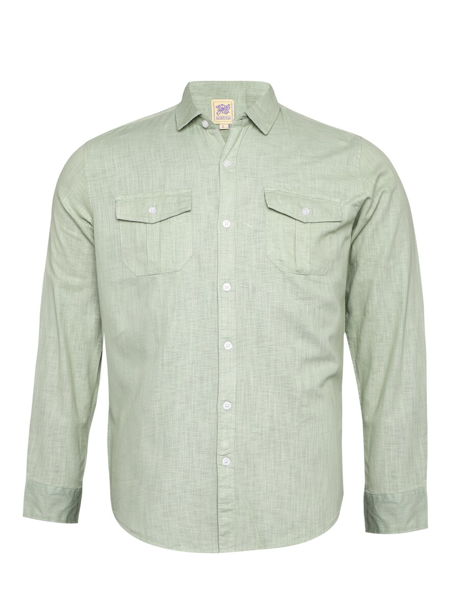 

Рубашка на пуговицах классического кроя Campus Sutra Tiffani, зеленый