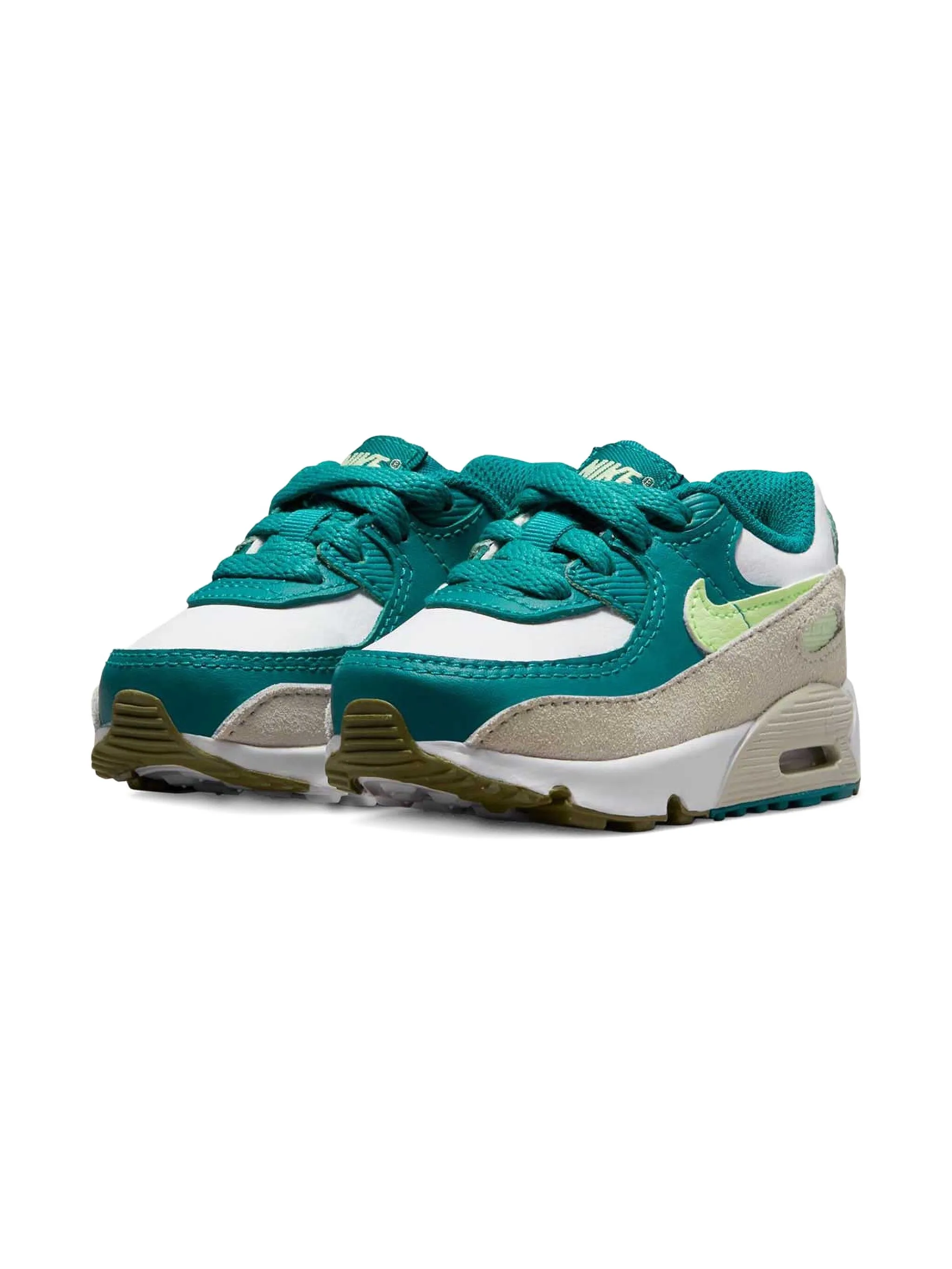 Кроссовки Air Max 90 White/Bright Spruce/Phantom Nike Kids, белый — фото 2