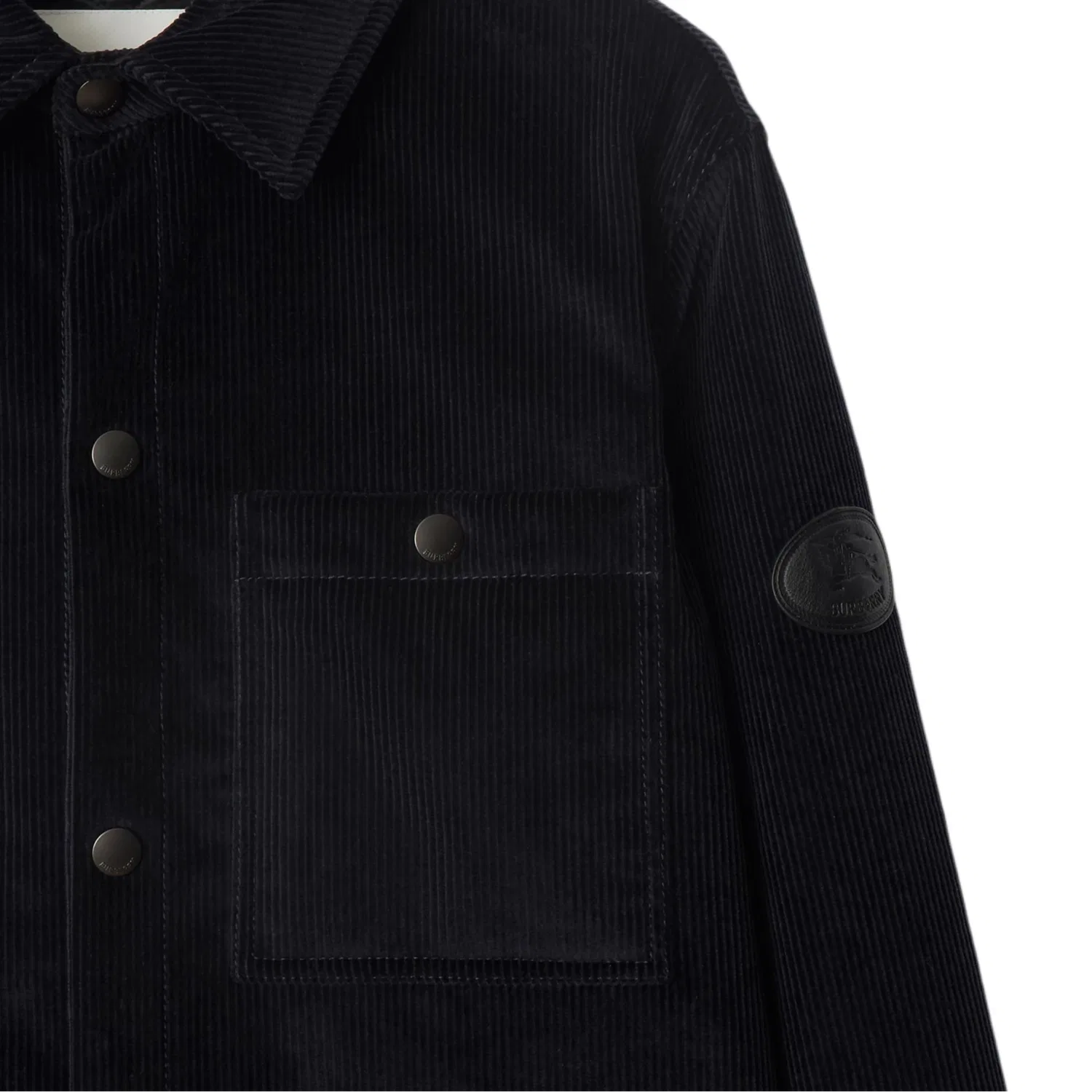 Куртка Burberry Corduroy Knight stamp, черный — фото 4