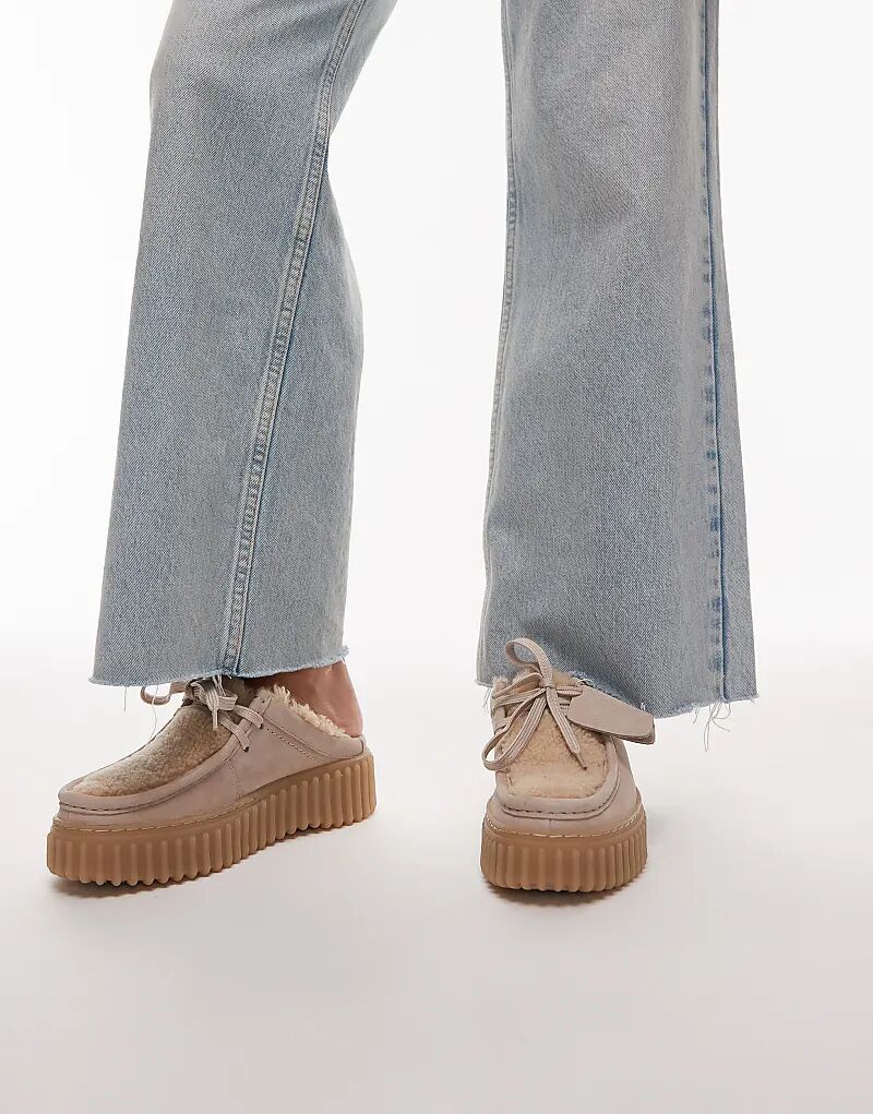 Мюли Clarks Torhill на подкладке из борга в песке — фото 3