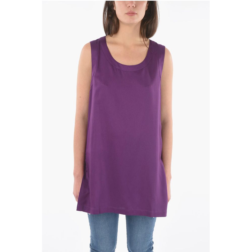 

Однотонный макси-топ с разрезами по бокам Woolrich, Purple
