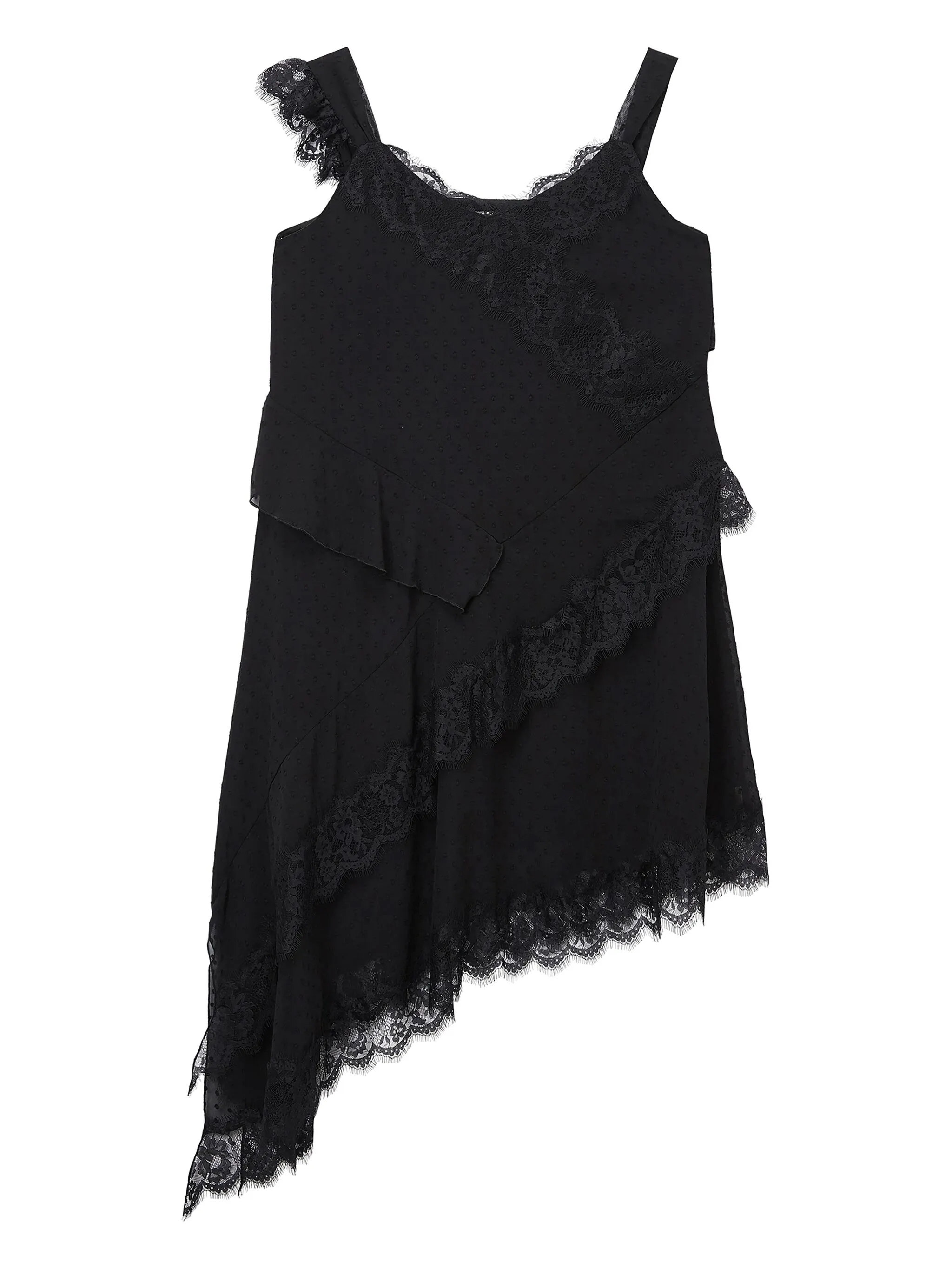 

Кружевное платье асимметричного кроя B+Ab, черный