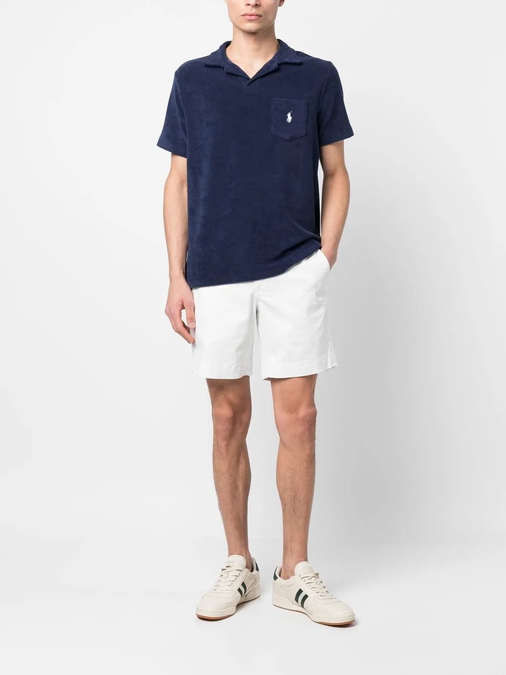 Шорты чинос с нашивкой-логотипом POLO RALPH LAUREN, белый — фото 2