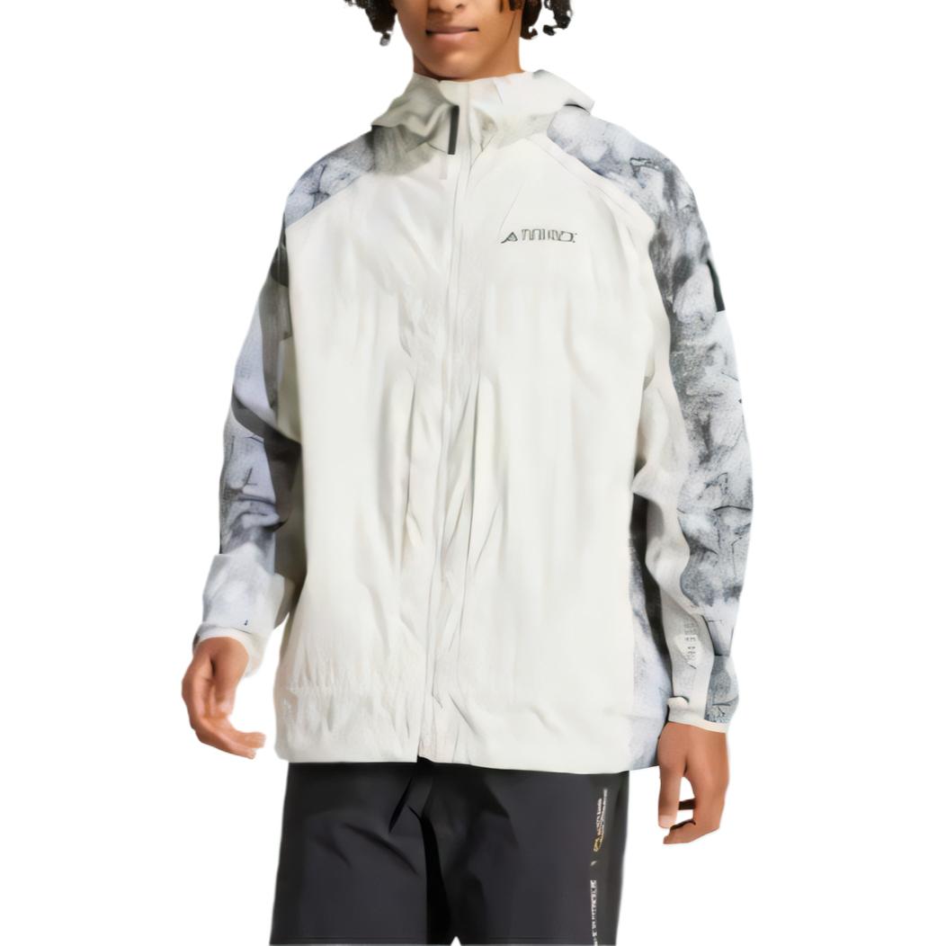 

Adidas Ветрозащитная толстовка National Geographic с капюшоном и мраморным принтом, Track Gray