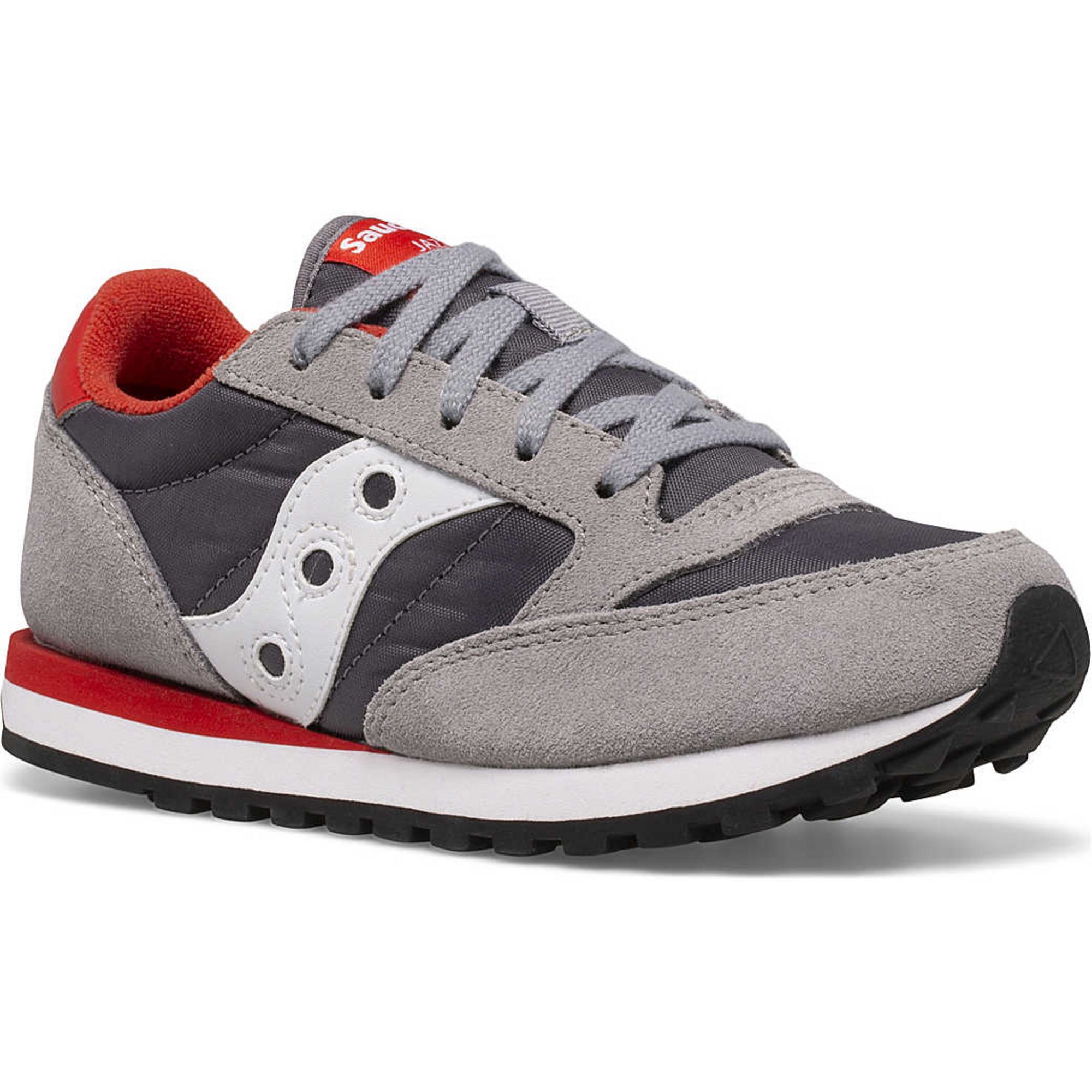 Детские джазовые повседневные туфли в оригинальном стиле Saucony, Grey/Lava — фото 2