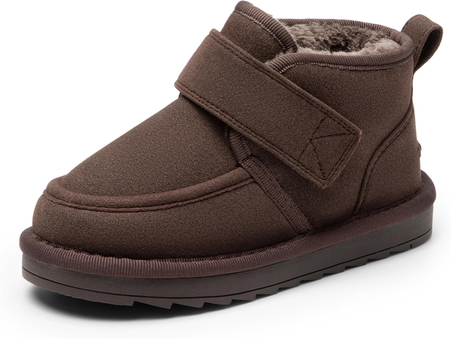 

Сапожки DREAM PAIRS для малышей, мальчиков и девочек, зимние теплые ботинки с искусственным мехом, удобные ботинки до щиколотки, пушистые тапочки для детей FuzzyGo, Brown