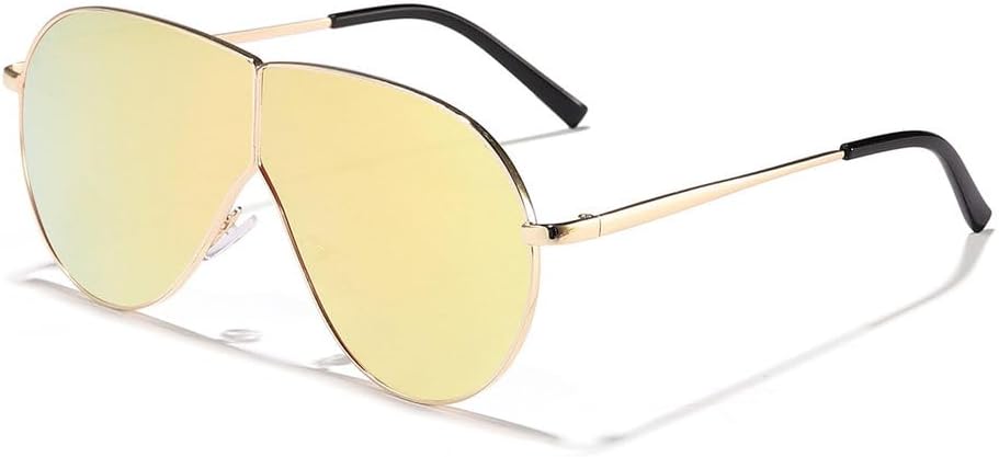 

Большие металлические солнцезащитные очки Ocean Piece для женщин, модные мужские зеркала для вождения, ветрозащитные зеркала UV400, золотисто-серебристые, один размер MTZJH, One Color