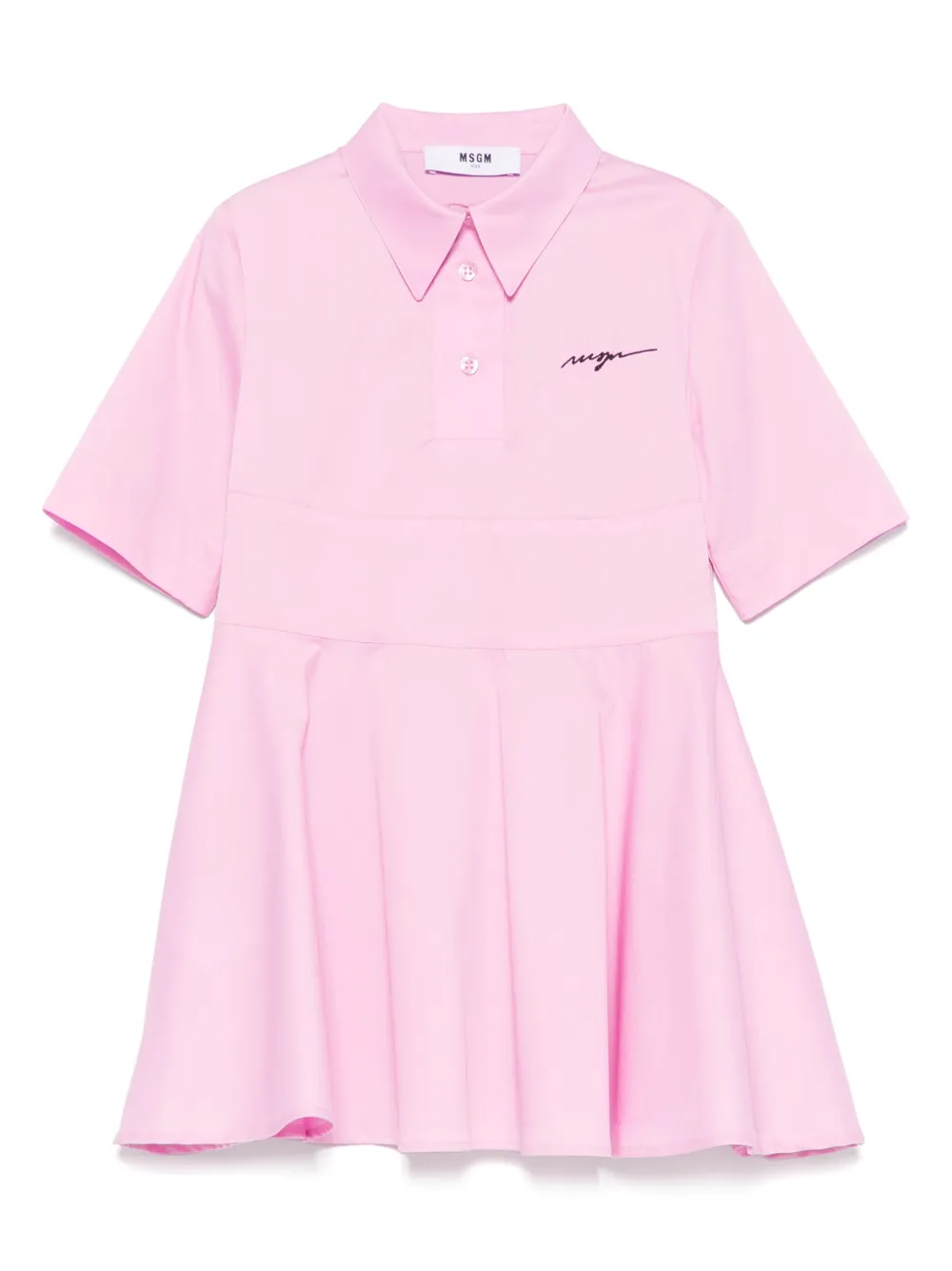 

Платье с вышитым логотипом MSGM Kids, розовый