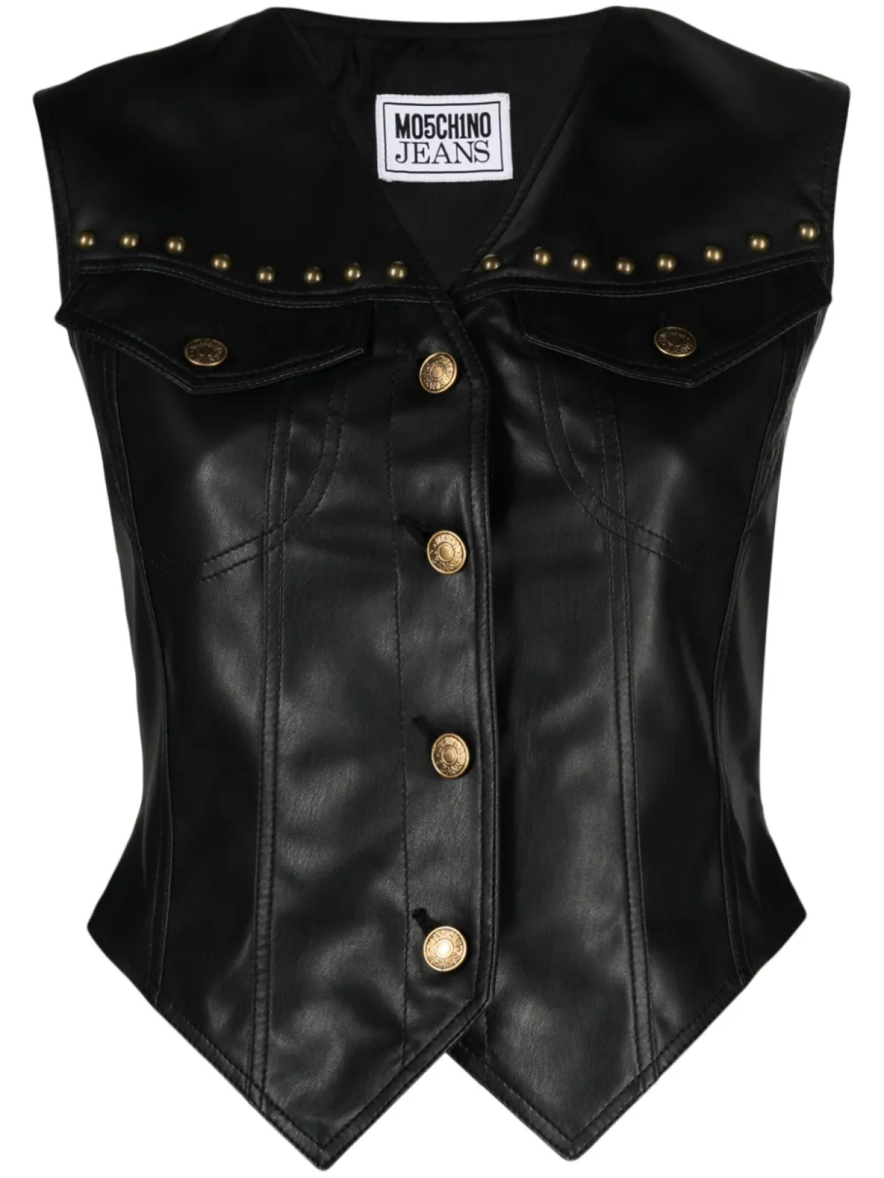 

MOSCHINO JEANS жилет с заклепками, черный