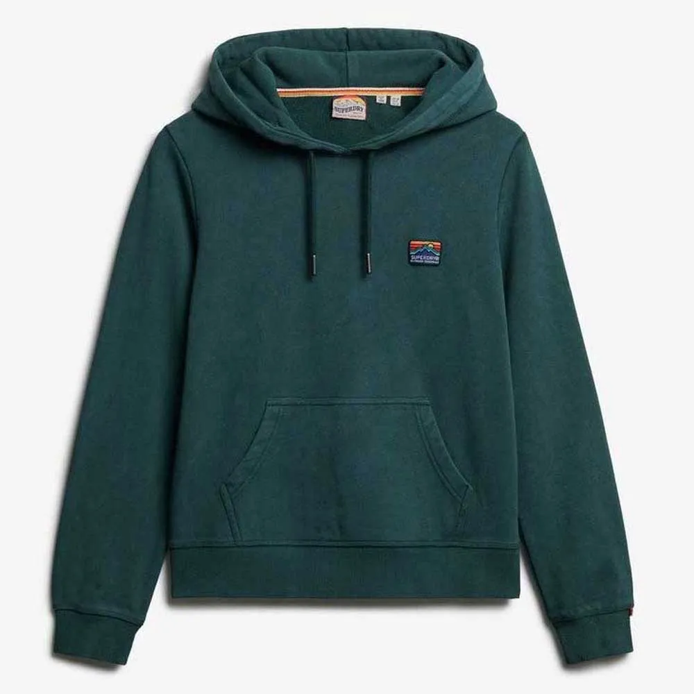 Худи Superdry Great Outdoors с вышивкой Relax, зеленый — фото 3