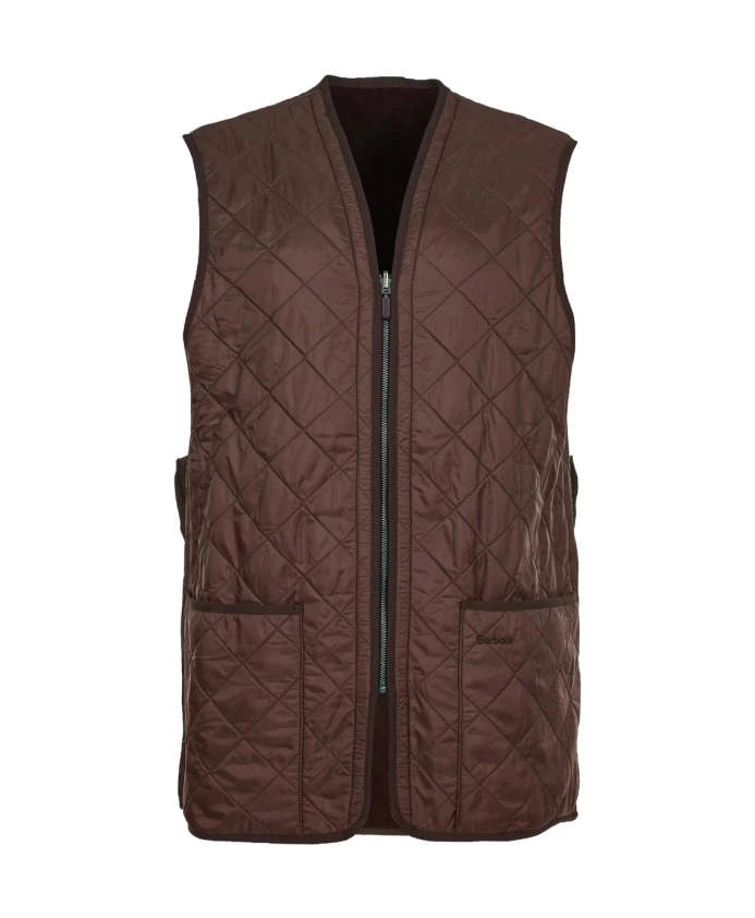 

Жилет из стеганого одеяла Polar с застежкой-молнией Barbour, коричневый
