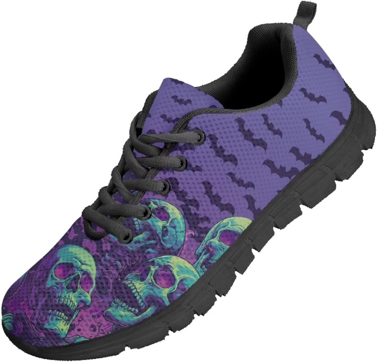 

Мужские кроссовки Funnydude Funny Print для бега, весенние, легкие, дышащие, с сеткой для спортзала, Halloween Skull