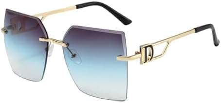 

Модные женские солнцезащитные очки большого размера без оправы для женщин и мужчин, ретро-очки, солнцезащитные очки для женщин, защита от ультрафиолета UV400 MTZJH, C1