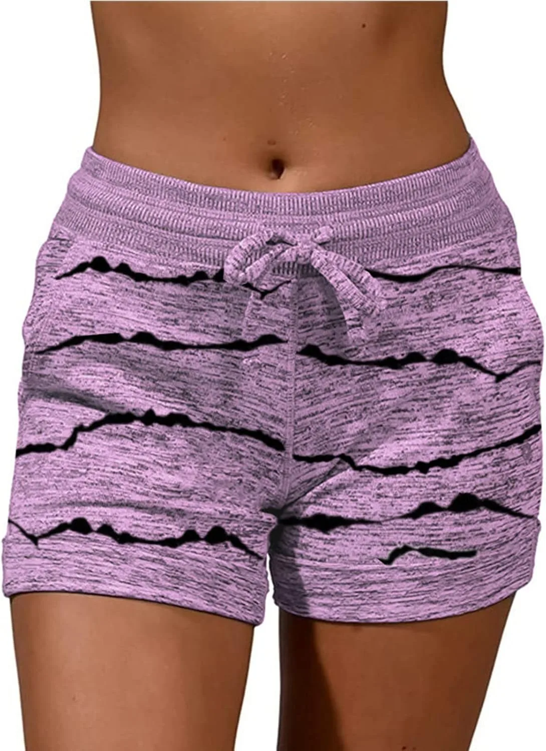 

Uillui женские шорты для йоги и спортзала с карманами, 4" длина по внутреннему шву, высокий пояс