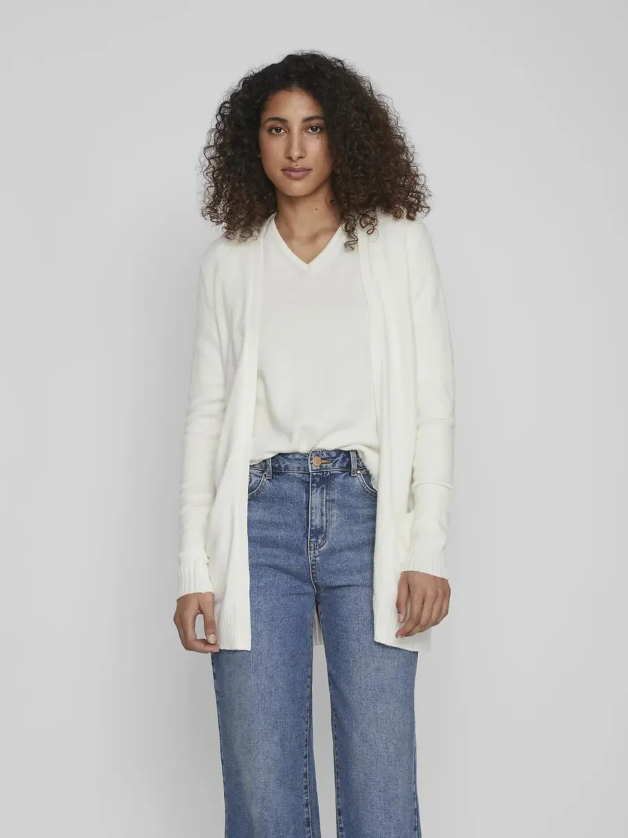 

Кардиган Vila "VIRIL OPEN ТРИКОТАЖНЫЙ КАРДИГАН L/S - NOOS", белый