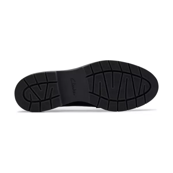 Вестлинн светящиеся женские кожаные лоферы на массивной подошве Clarks, цвет navy leather — фото 4