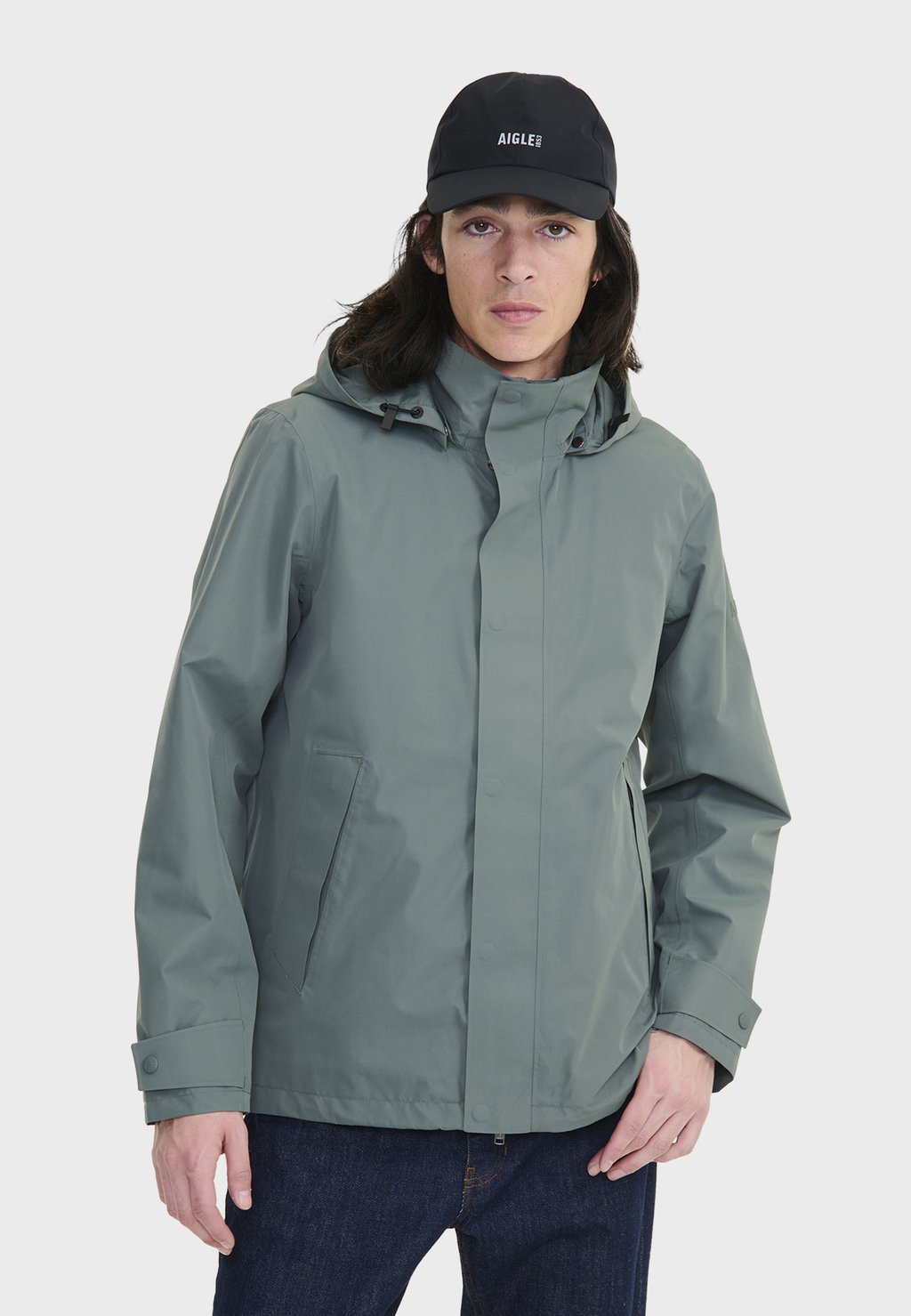 

Водонепроницаемая куртка GORE-TEX Aigle, цвет Celadon Green
