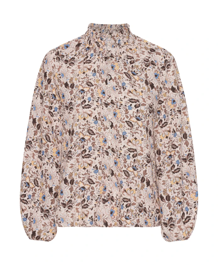 

Романтическая хлопковая рубашка с цветочным принтом Americandreams, мультиколор