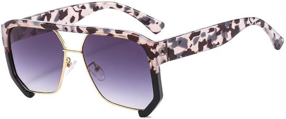 

Солнцезащитные очки большого размера 2027 года для женщин и мужчин, с плоской верхней частью, модные мужские солнцезащитные очки в винтажном стиле для активного отдыха MTZJH, Gray Flower