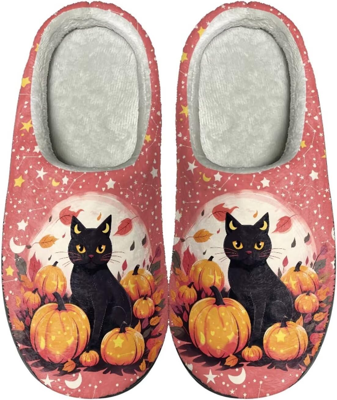 

Тапочки HUIACONG TPR для мужчин и женщин для дома и улицы, пушистые, унисекс, Wizard Cat Pumpkin Moon Star