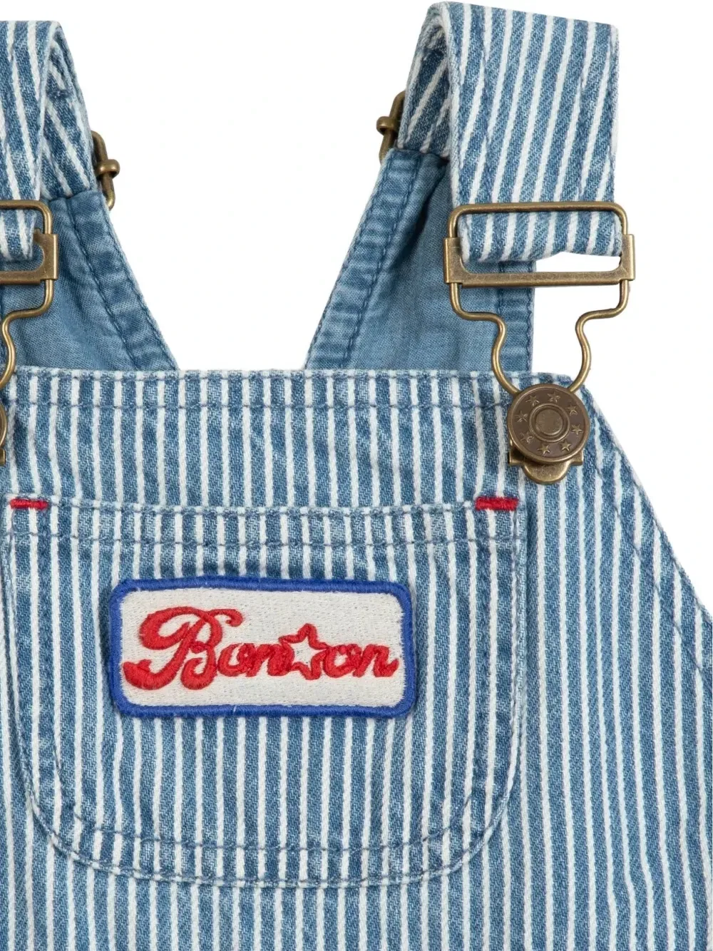Детский комбинезон в полоску Bonton, синий — фото 3