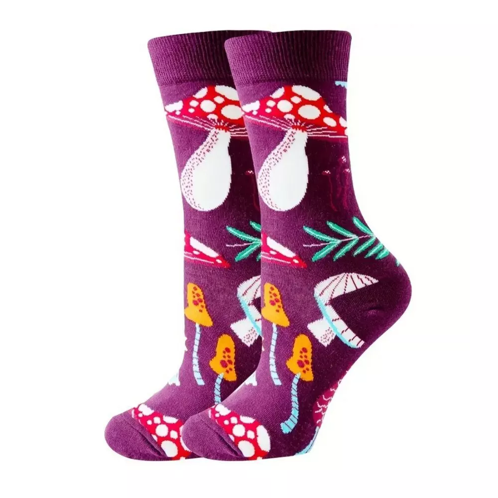 

Носки с узором «Грибы» (женские размеры, взрослые, средние) от Sock Panda