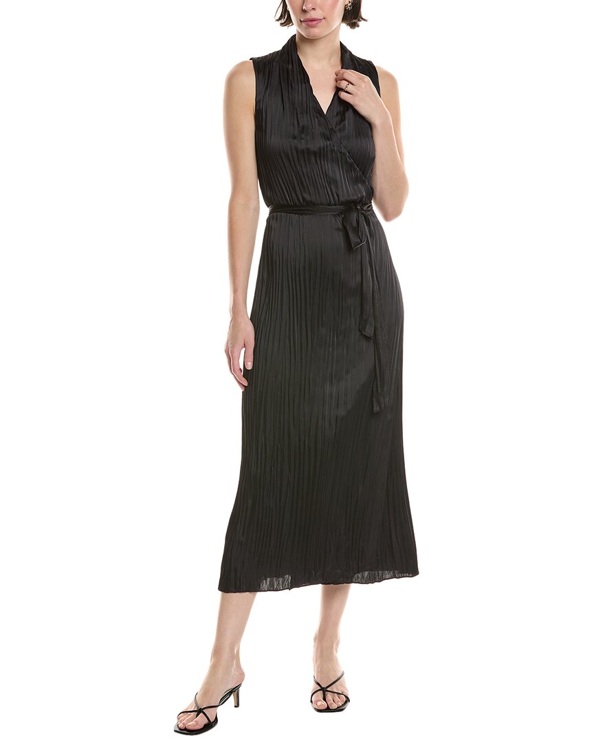 

Винс Крушед Платье-обертка Vince, черный