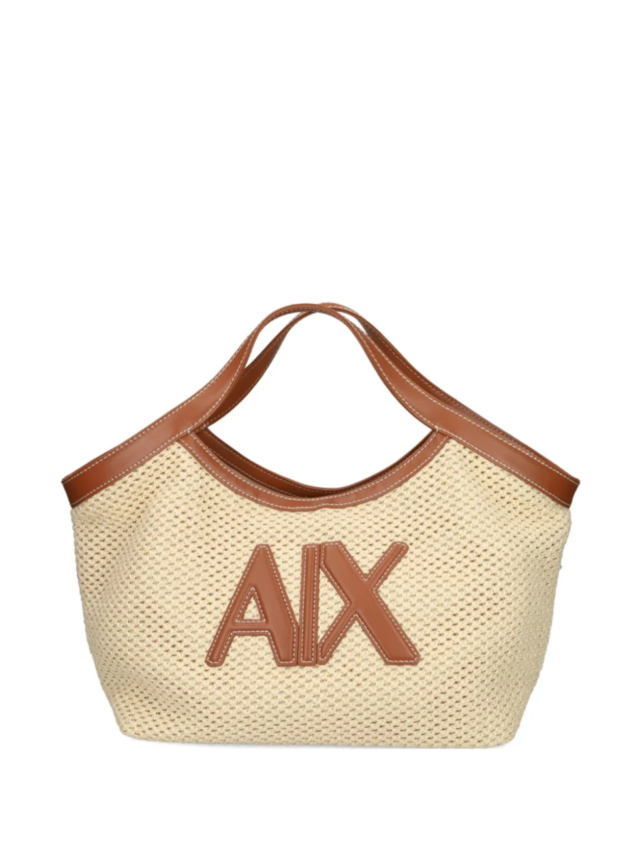 

Armani Exchange плетеная сумка-тоут, нейтральный