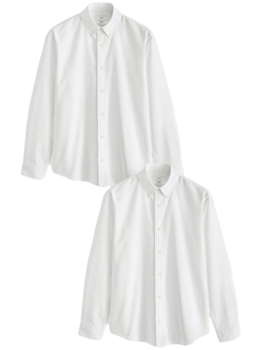 

Повседневная рубашка Next Regular fit Button Up Shirt, белый