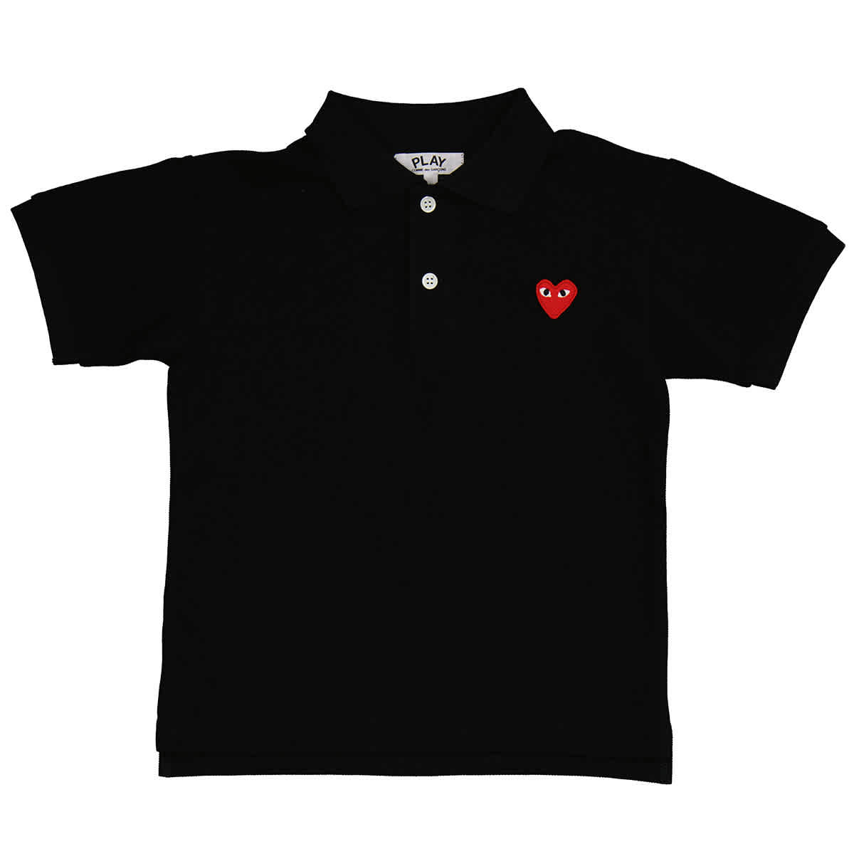 

Comme Des Garcons Детская Короткий Рукав Вышитое Сердце Поло, черный