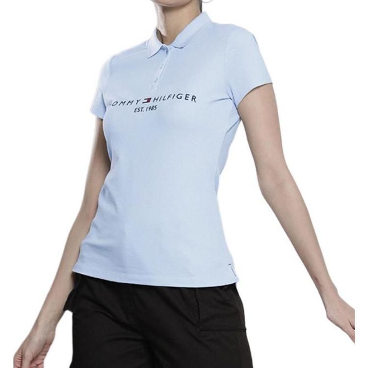 

Tommy Hilfiger Женская поло светло-голубого цвета