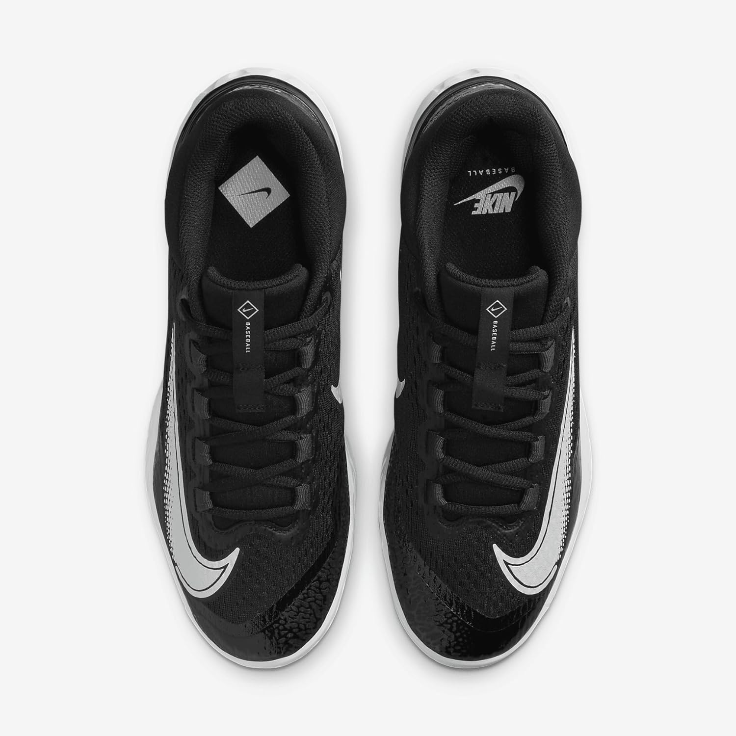 Бейсбольные бутсы Nike Men's Alpha Huarache Elite 4, белый/черный/синий — фото 4