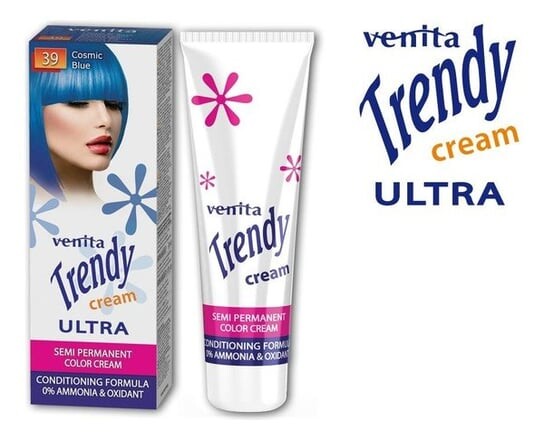 

Крем-краска для волос 39 Space Blue, 75 мл Venita, Trendy Cream Ultra