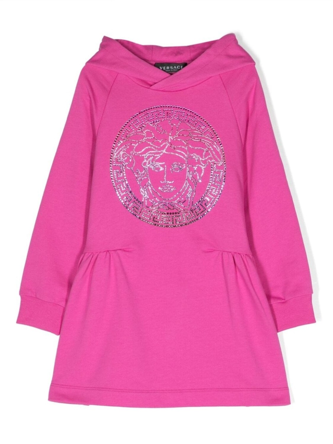 

Versace Kids платье с капюшоном и стразами, розовый