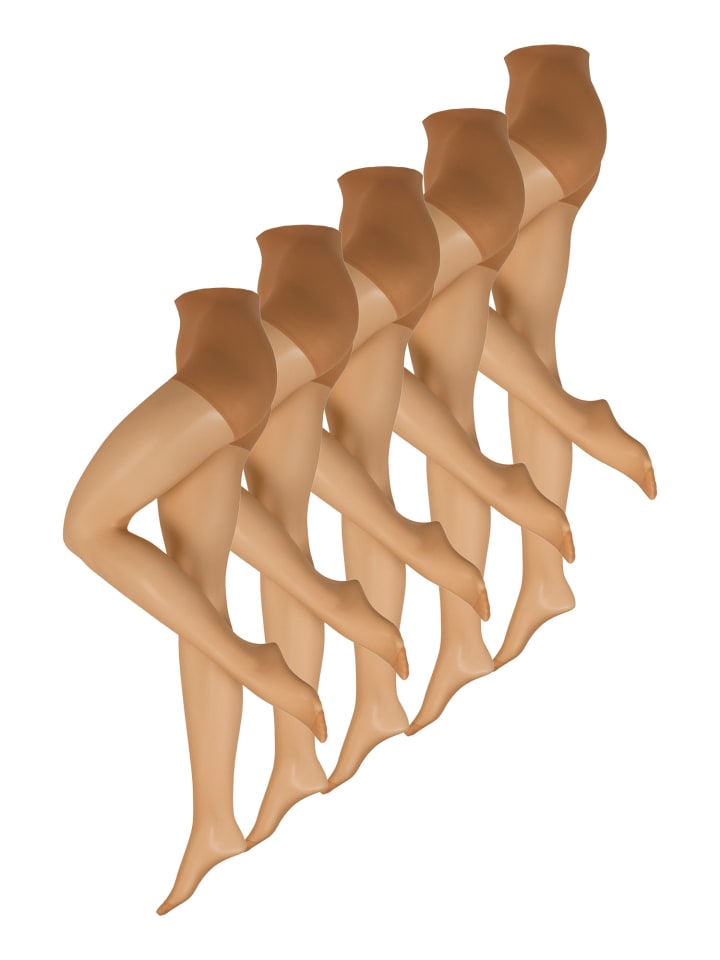 

Nur Die Прозрачные колготки без пояса, 20 ден, янтарного цвета