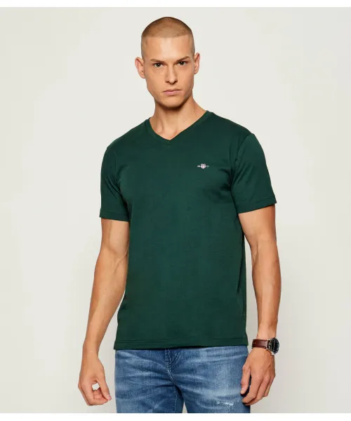 

Футболка Slim fit Gant, зеленый