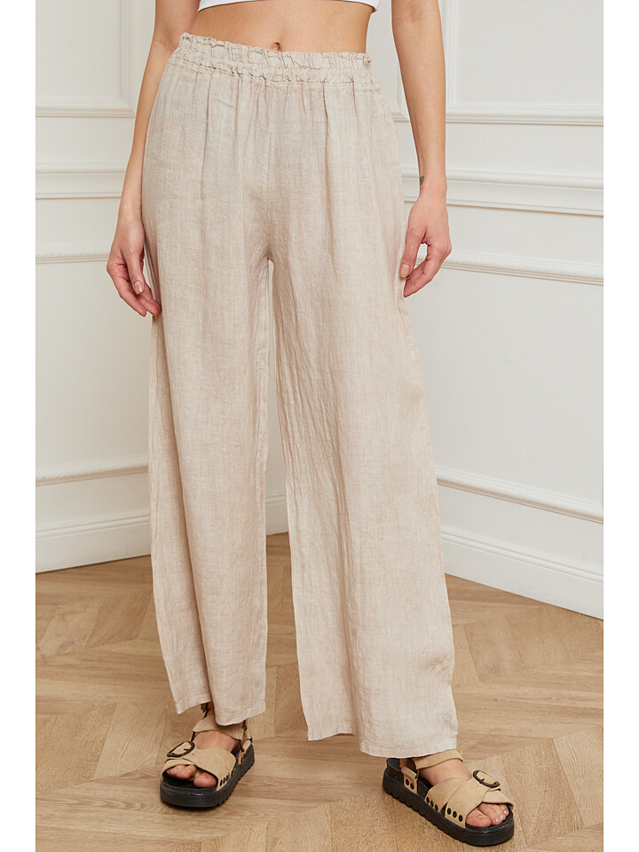 

Брюки Fleur de Lin Leinen Hose Garibaldi, бежевый