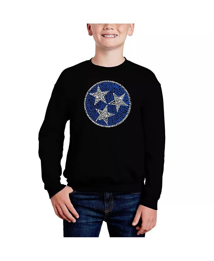 

Tennessee Tristar — толстовка с круглым вырезом Big Boy's Word Art La Pop Art, черный