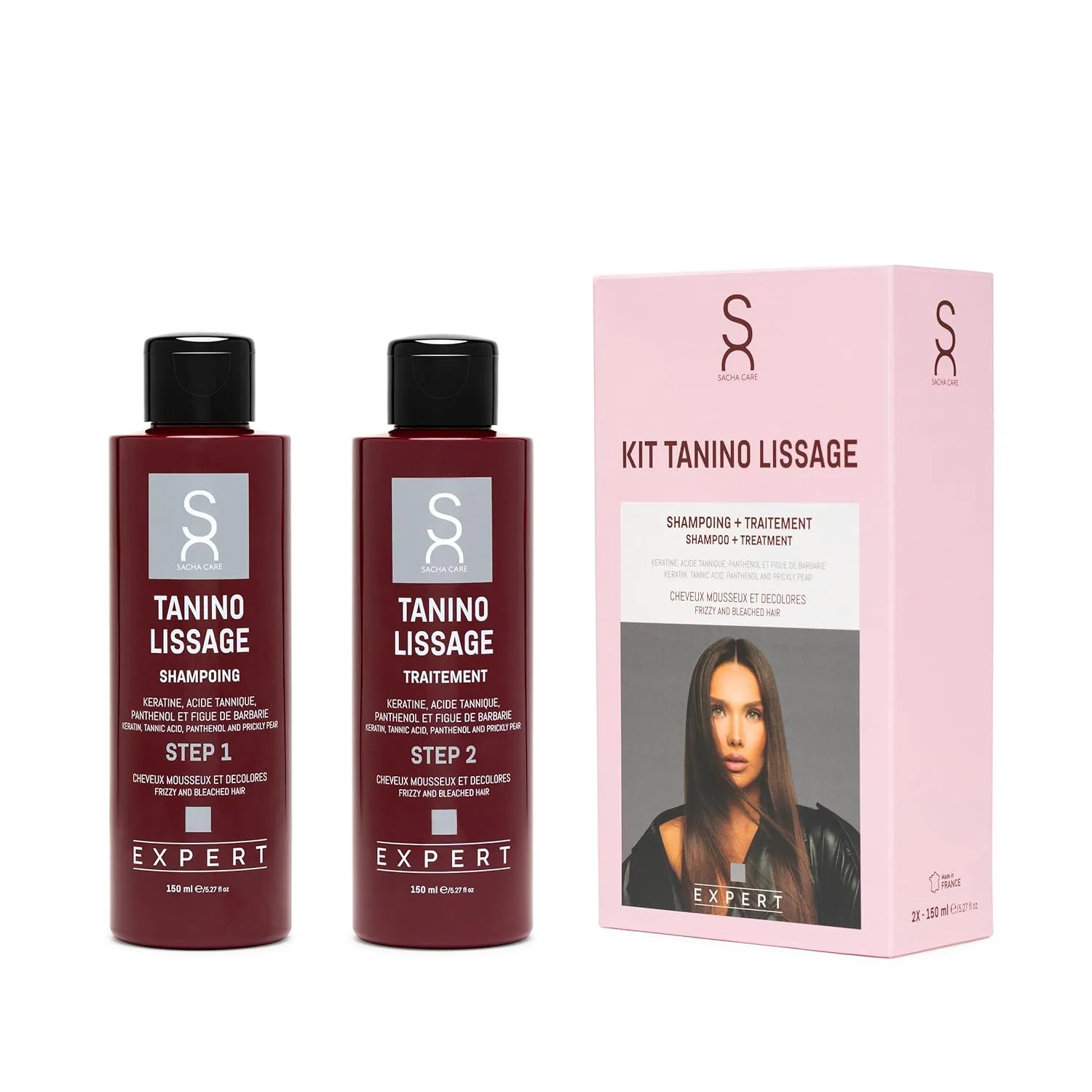 Набор для выпрямления волос Expert Kit Lissage с кератином Sacha Care