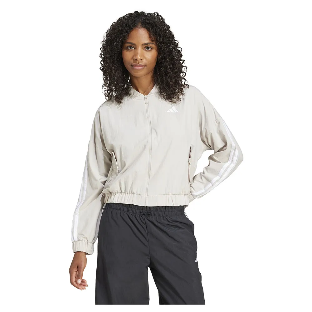 

Куртка adidas Essentials 3 Stripes Lifestyle Woven bomber, бежевый