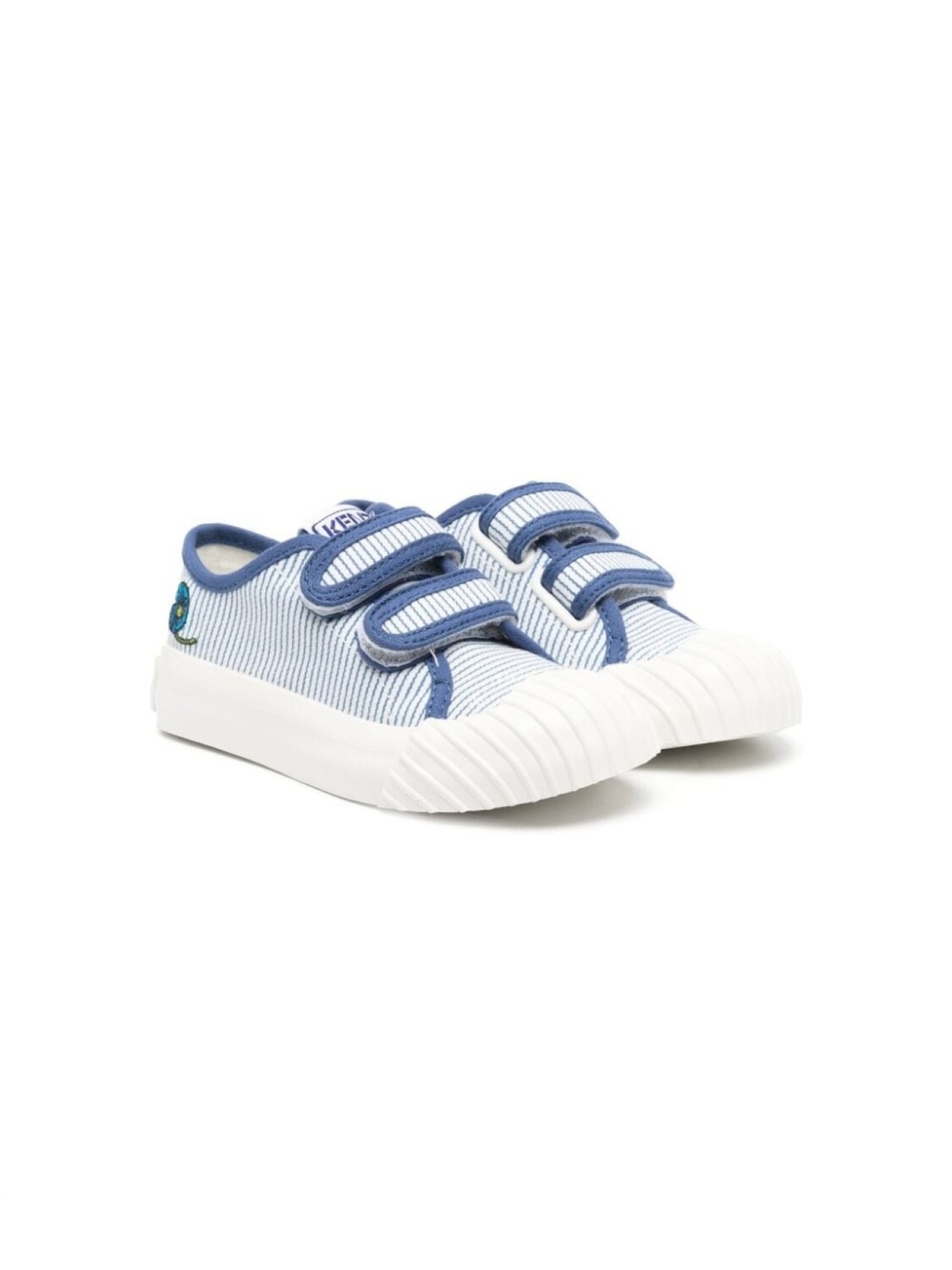 

Kenzo Kids кроссовки в полоску с вышивкой Poppy, синий