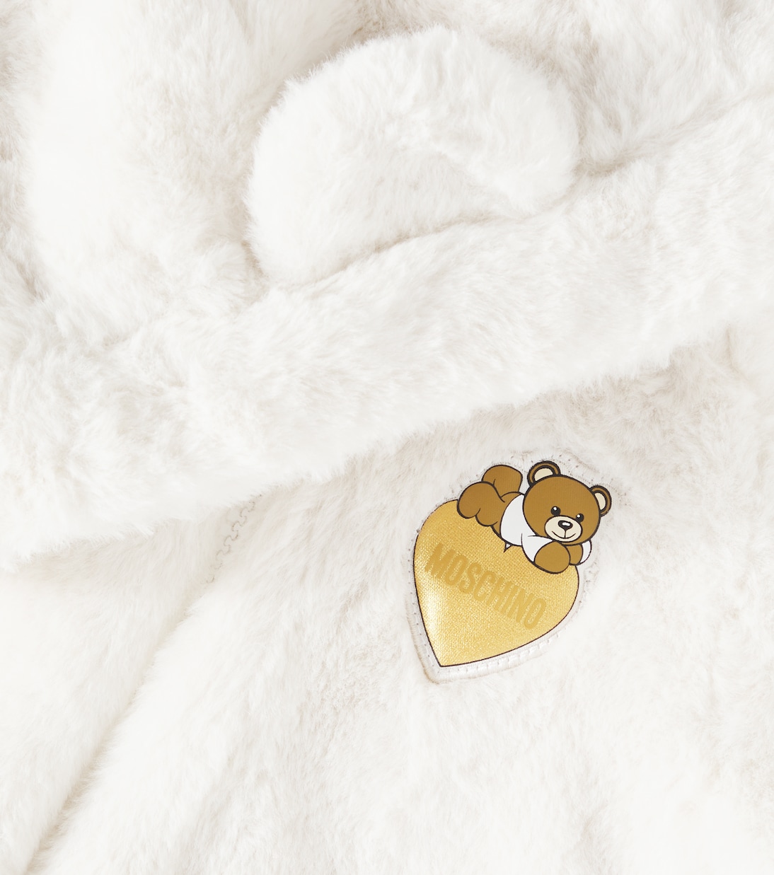 Куртка из искусственного меха Baby Teddy Bear Moschino Kids, Cloud — фото 3
