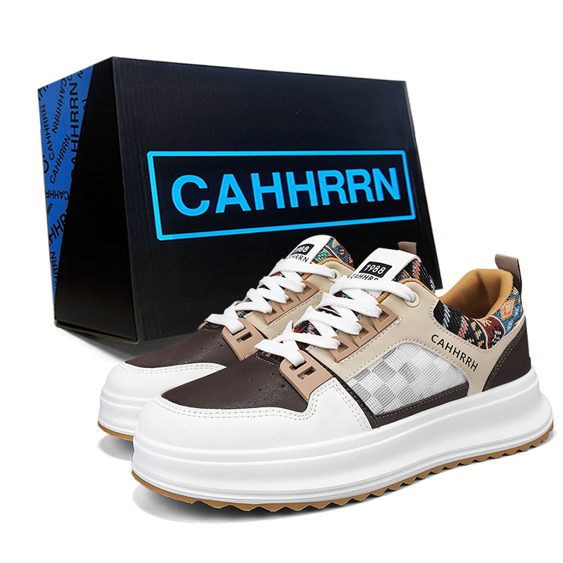 

Дышащие низкие повседневные туфли для мужчин CAHHRRN, Beige Coffee