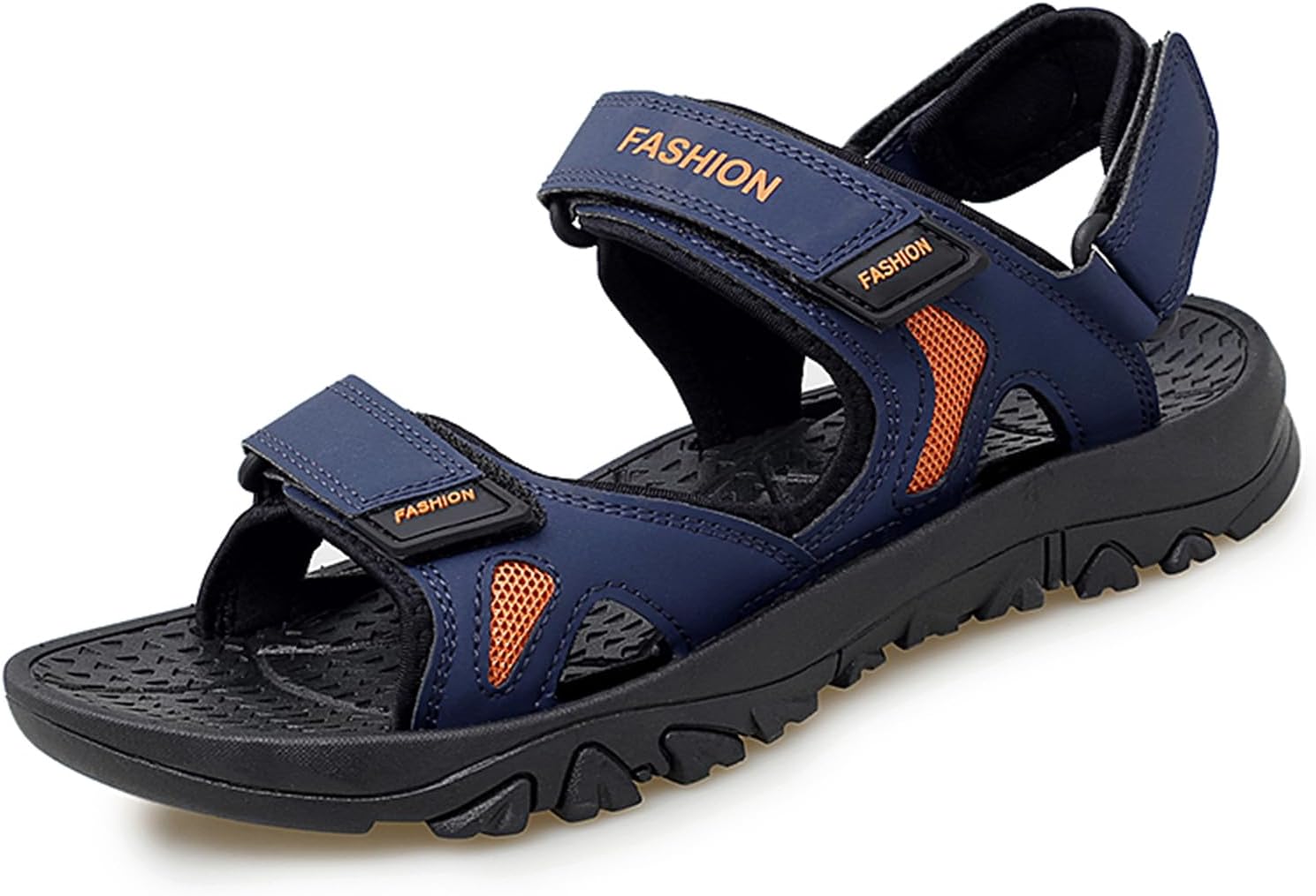 

Мужские кожаные треккинговые сандалии Abborora для улицы, спортивные, открытый носок, водонепроницаемые, противоскользящие, летние, сандалии для рыбалки и пляжа, синий